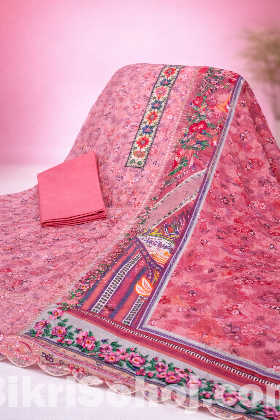 Unstitched Pakistani marshal 3pcs